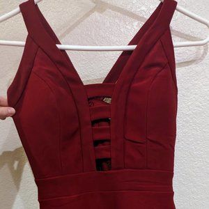Ruby red cocktail dress